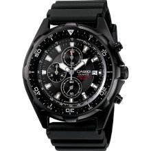 Casio Mens Calendar Date Chronograph Watch w/Black Round Case, Dial