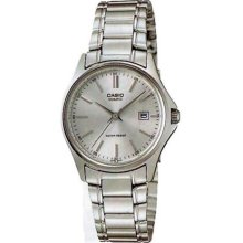 Casio Men's Core LTP1183A-7A Silver Stainless-Steel Quartz Watch ...