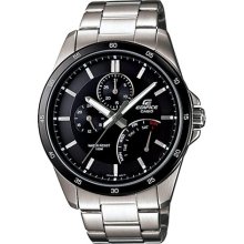 Casio Men's Edifice EF341D-1AV Silver Stainless-Steel Quartz Watc ...