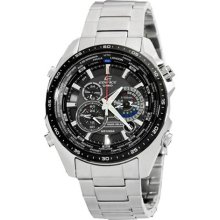 Casio Men's Edifice EQS500DB-1A1 Silver Stainless-Steel Quartz Watch