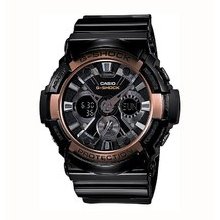 Casio Mens G-Shock XL Ana-Digi Resin Watch - Black Resin Band - Black Dial - GA200RG-1A