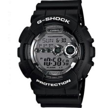 Casio Men's Gd100bw-1 G-shock Magnetic Resistant Black Resin Digital Watch