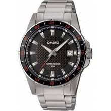 Casio Men's MTP1290D-1A1V Silver Stainless-Steel Quartz Watch with