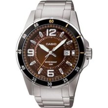 Casio Men's MTP1291D-5AV Silver Stainless-Steel Quartz Watch with ...