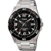 Casio Men's MTP1292D-1AV Silver Stainless-Steel Quartz Watch with ...
