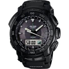 Casio Men's Pro Trek Triple Sensor Tough Solar Analog-Digital Wat ...