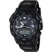 Casio Men's Protrek PRG550-1A1 Black Resin Quartz Watch with Digital Dial