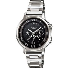 Casio Men's Sheen SHE3501SBD-1A Silver Stainless-Steel Quartz Wat ...