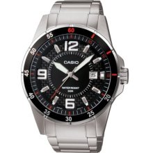Casio Mtp-1291D-1A1vef Men's Analog Quartz Watch With Black Dial, Steel Bracelet And Date Indicator