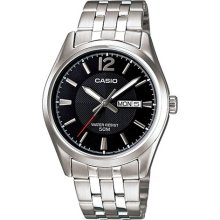 Casio Mtp1335d-1av Men's Classic Metal Fashion Day Date Black Dial Casual Watch