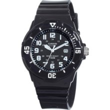 Casio Sports Black Face/Gloss Black Band Ladies