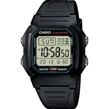 Casio W800h-1a Men's Classic Grey Digital Dial Black Rubber Strap Sport Watch