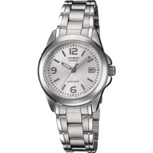 Casio Women's Core LTP1215A-7A Silver Stainless-Steel Analog Quar ...