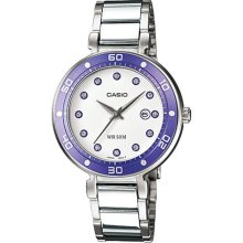 Casio Women's Core LTP1329D-6EV Silver Stainless-Steel Quartz Wat ...