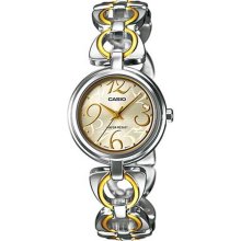 Casio Women's Core LTP1350SG-9A Silver Stainless-Steel Quartz Watch with Mother-Of-Pearl Dial