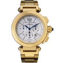 Certified Pre-Owned Cartier Pasha 42mm Chrono Yellow Gold Watch W30201H9