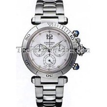Certified Pre-Owned Cartier Pasha 38mm Chrono Steel Watch W31030H3