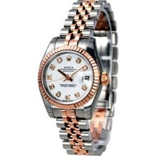 Certified Pre-Owned Rolex Datejust 26mm Steel Rose Ladies Watch 179170