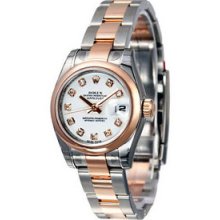 Certified Pre-Owned Rolex Datejust 26mm Steel Rose Ladies Watch 179160