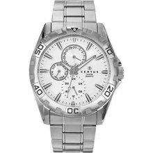 Certus Paris Men's Silver Dial Date/Date Stainless Steel Quartz Watch