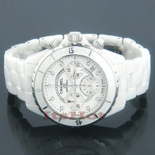Chanel J12 Diamonds Automatic Ceramic Watch White