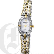 Charles Hubert Classic Ladies Two Tone White Dial All Weather Watch with Mineral Crystal 6618-W