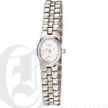 Charles Hubert Classic Ladies Silver Tone White Dial All Weather Watch 6731