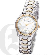 Charles Hubert Classic Mens White Dial Two Tone Elegant Bracelet Watch with Date 3630