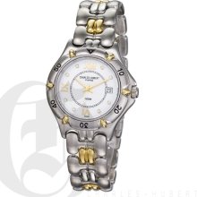Charles Hubert Diamond and 18 KT Gold Stainless Steel Mens Titanium Case Watch 18303D-W