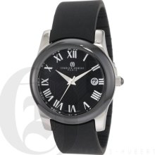 Charles-Hubert Women's Stainless Steel Black Ceramic Bezel Quartz Watch 6888-B