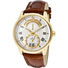 Charmex of Switzerland Watches Men's Zermatt White Dial Yellow Gold Pl