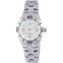 Chronotech Men's Silver Dial Polished Stainless Steel Watch