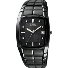 Citizen BM6555-54E Mens Watch Black Eco-Drive 180 Stainless Steel Black Dial