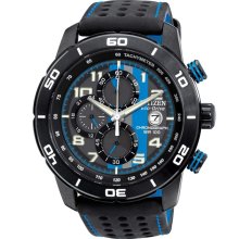 Citizen CA0467-03E Men's Primo Eco-Drive Leather Strap Chronograph Wat