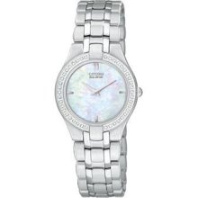 Citizen Eco-Drive Stiletto Diamond MOP Ladies Watch EG3150-51D