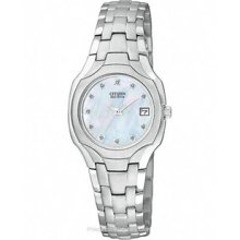 Citizen Eco-drive Women's Diamonds Stainless Steel Case Date Watch Ew1250-54d