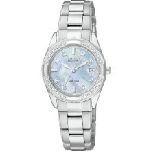 Citizen EW1821-55Y Women's Stainless Steel MOP Dial Watch