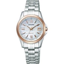 Citizen Exceed Ec1004-50d Eco-drive Solar Power Radio Control Watch For Women