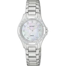 Citizen Ladies Eco-Drive Silhouette Mother of Pearl Dial Diamonds EW2130-51D