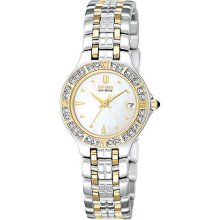 Citizen Ladies Eco-Drive Mother of Pearl Dial Diamond Watch