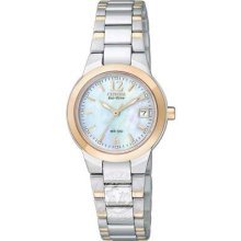 Citizen Ladies Two-Tone Rose Gold Silhouette Eco-Drive EW1676-52D Watch