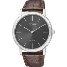Citizen Men Eco-drive Sapphire Stainless Steel Leather Ar1110-11h Usa Seller