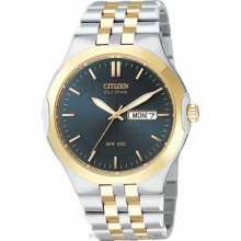 Citizen Men's Corso Day/Date Watch - Stainless & Gold-Tone - Blue Dial BM8404-59L