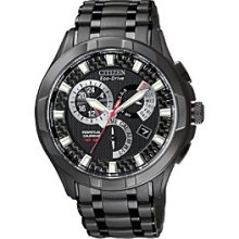 Citizen Men's Eco-Drive Calibre 8700 Black Ion-Plated Watch Men's