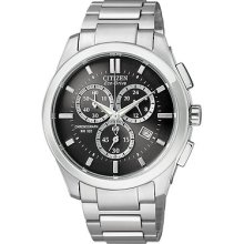 Citizen Men's Eco-drive Stainless Steel Sport Chronograph Watch At0840-54e
