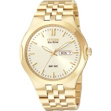 Citizen Men's Gold Tone Corso Eco-Drive Stainless Steel Champagne Dial BM8402-54P