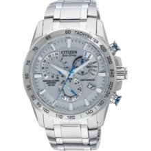 Citizen Watch, Mens Eco-Drive Perpetual Chrono A-t Stainless Steel Bra