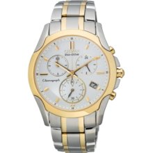 Citizen Watch, Womens Eco-Drive Sport Chronograph Two Tone Stainless S