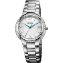 Citizen Watch, Womens Eco-Drive Ciena Diamond Accent Stainless Steel B