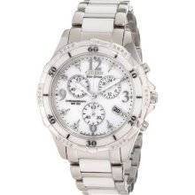 Citizen Women's Eco-drive Diamond Ceramic Chronograph Watch Fb1230-50a